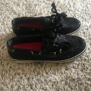 Black sequin Sperry’s